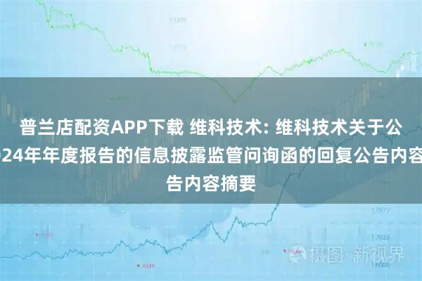 普兰店配资APP下载 维科技术: 维科技术关于公司2024年年度报告的信息披露监管问询函的回复公告内容摘要
